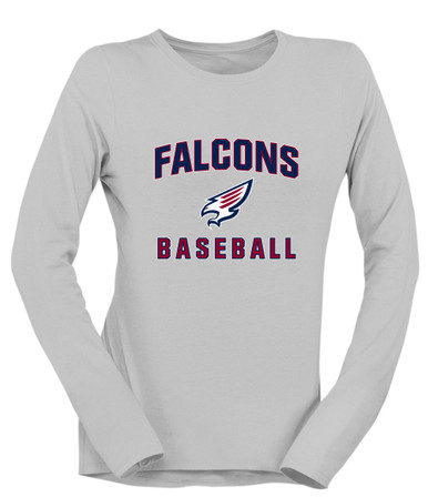 Tompkins Falcons Baseball #1 Women's LS T-Shirt