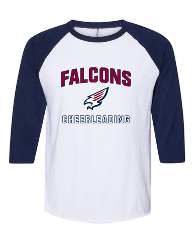 Tompkins Falcons Cheerleading Women's Baseball T-Shirt