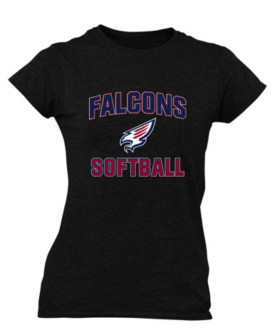 Tompkins Falcons Softball #1 Women's SS T-Shirt