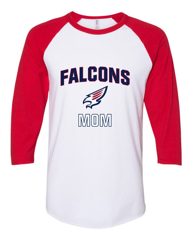 Tompkins Falcons Mom Women's Baseball T-Shirt