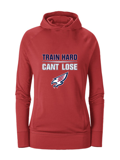 Tompkins Falcons Train Hard, Can't Lose Women's Hoodie