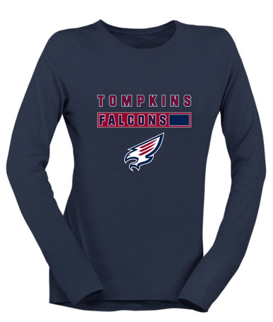 Tompkins Falcons Mascot #7 Women's LS T-Shirt