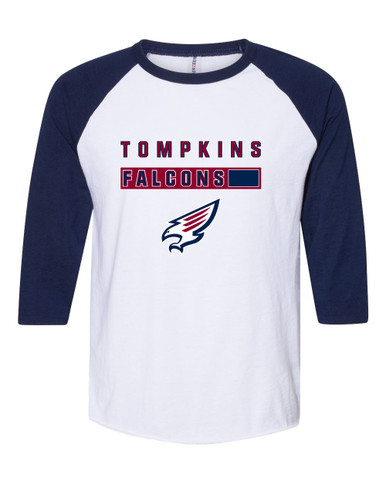 Tompkins Falcons Mascot #7 Women's Baseball T-Shirt