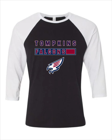 Tompkins Falcons Mascot #7 Men's Baseball T-Shirt