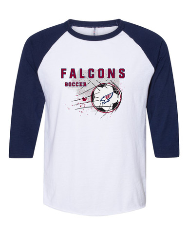 Tompkins Falcons Soccer #2 Men's Baseball T-Shirt