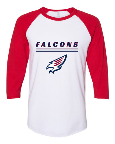 Tompkins Falcons Mascot #8 Women's Baseball T-Shirt