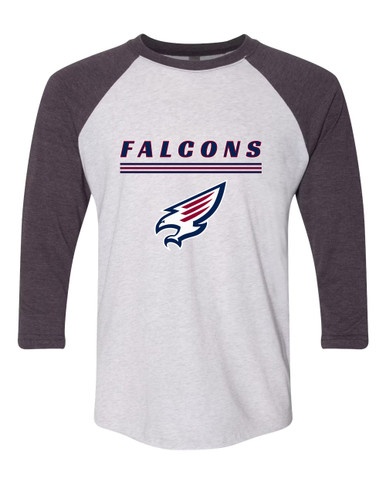 Tompkins Falcons Mascot #8 Men's Baseball T-Shirt