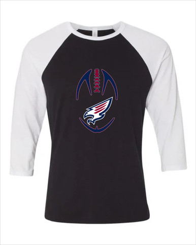 Tompkins Falcons Football #4 Women's Baseball T-Shirt