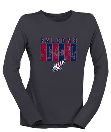 Tompkins Falcons Band # 2 Women's LS T-Shirt
