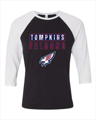 Tompkins Falcons Mascot #9 Men's Baseball T-Shirt