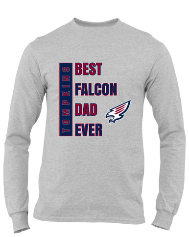 Tompkins Falcons Best Falcon Dad Men's LS T-Shirt