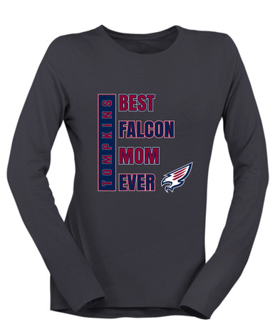 Tompkins Falcons Best Falcon Mom Women's LS T-Shirt