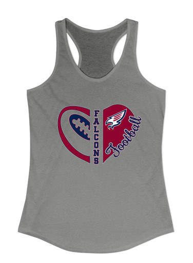 Tompkins Falcons Heart Football Women's Tank Top