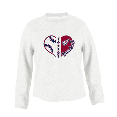 Tompkins Falcons Heart Baseball Women's Sweatshirt