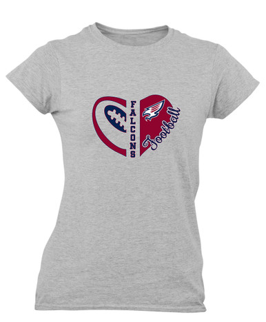 Tompkins Falcons Heart Football Women's Premium SS T-Shirt