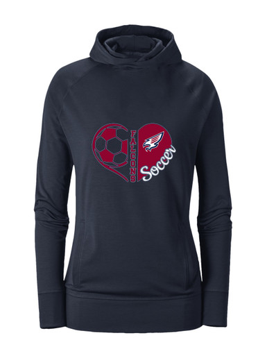 Tompkins Falcons Heart Soccer Women's Hoodie
