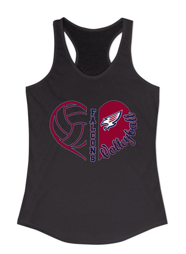 Tompkins Falcons Heart Volleyball Women's Tank Top