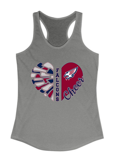Tompkins Falcons Heart Cheer Women's Tank Top