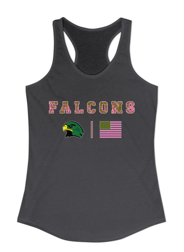 Huguenot Falcons Pink Camo Flag Women's Tank Top