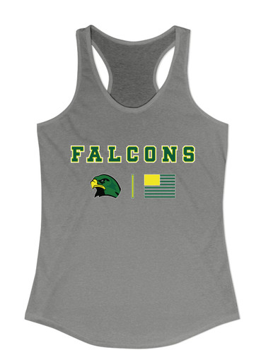 Huguenot Falcons Team Colors Flag Women's Tank Top