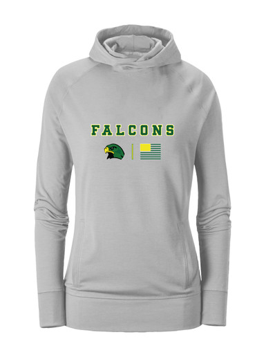 Huguenot Falcons Team Colors Flag Women's Hoodie