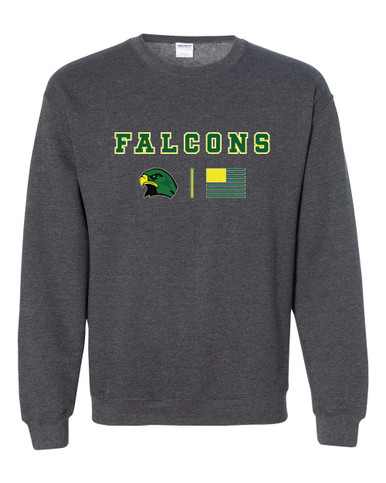Huguenot Falcons Team Colors Flag Men's Sweatshirt