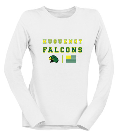Huguenot Falcons Spirit Flag Women's Premium LS T-Shirt