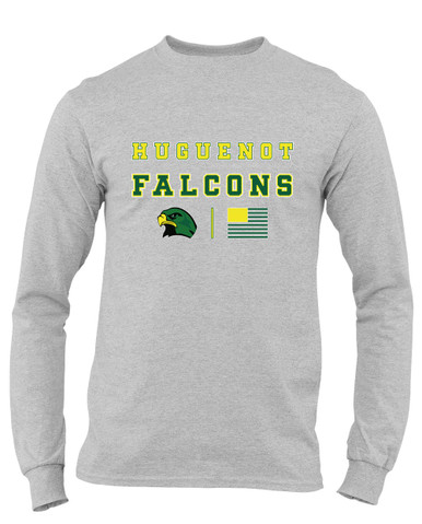 Huguenot Falcons Spirit Flag Men's Premium LS T-Shirt