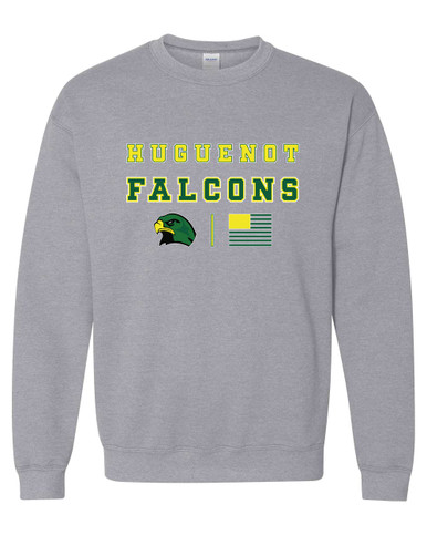 Huguenot Falcons Spirit Flag Men's Sweatshirt
