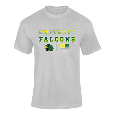 Huguenot Falcons Spirit Flag Men's SS T-Shirt