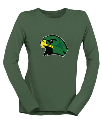 Huguenot Falcons Mascot #1 Women's LS T-Shirt
