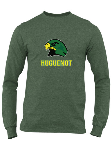 Huguenot Falcons Mascot #2 Men's LS T-Shirt