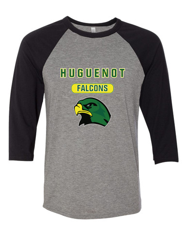 Huguenot Falcons Mascot #3 Women's Baseball T-Shirt