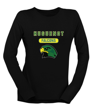 Huguenot Falcons Mascot #3 Women's LS T-Shirt