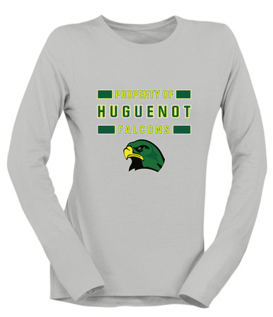 Huguenot Falcons Property Of Women's Premium LS T-Shirt
