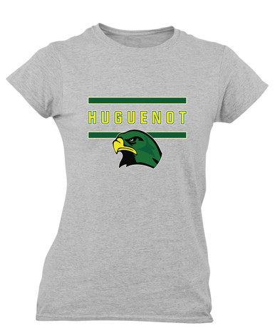 Huguenot Falcons Mascot #4 Women's SS T-Shirt