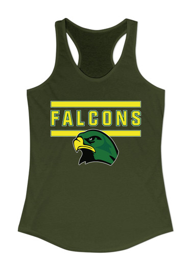 Huguenot Falcons Mascot #5 Women's Tank Top