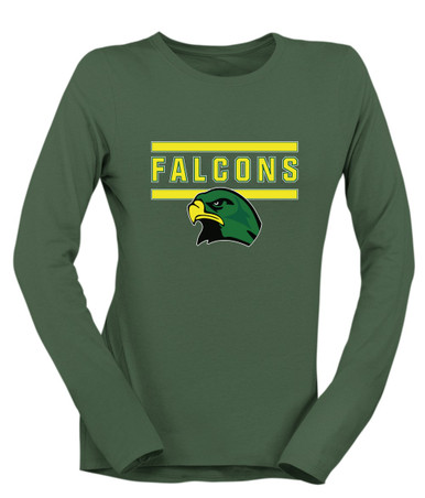 Huguenot Falcons Mascot #5 Women's Premium LS T-Shirt