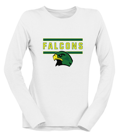 Huguenot Falcons Mascot #5 Women's LS T-Shirt