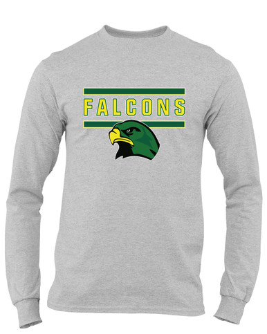 Huguenot Falcons Mascot #5 Men's LS T-Shirt