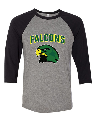 Huguenot Falcons Mascot #6 Women's Baseball T-Shirt