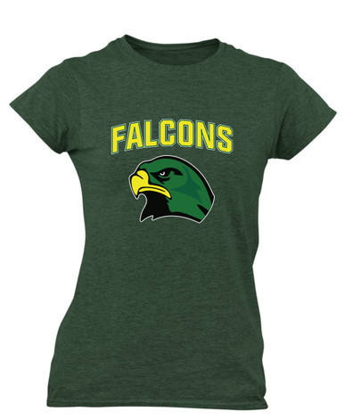Huguenot Falcons Mascot #6 Women's SS T-Shirt