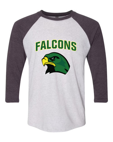Huguenot Falcons Mascot #6 Men's Baseball T-Shirt