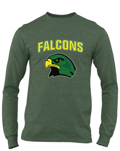 Huguenot Falcons Mascot #6 Men's Premium LS T-Shirt