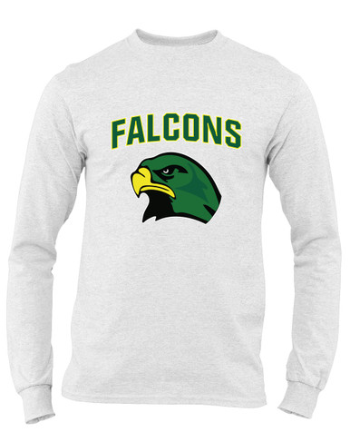 Huguenot Falcons Mascot #6 Men's LS T-Shirt