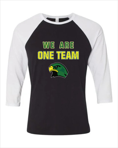 Huguenot Falcons We Are One Team Men's Baseball T-Shirt
