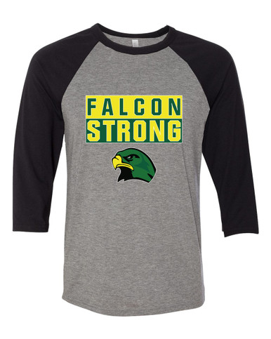 Huguenot Falcons Strong #1 Men's Baseball T-Shirt