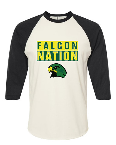 Huguenot Falcons Nation #1 Men's Baseball T-Shirt