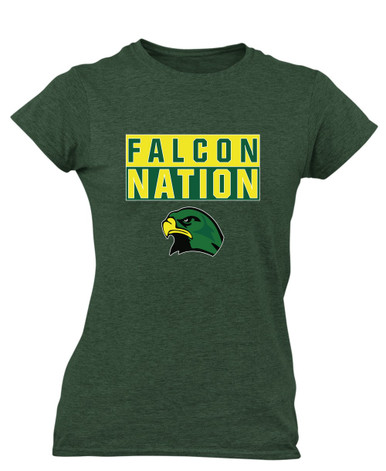 Huguenot Falcons Nation #1 Women's Premium SS T-Shirt