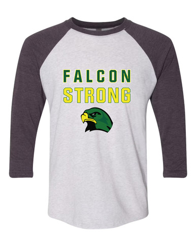 Huguenot Falcons Strong #2 Women's Baseball T-Shirt